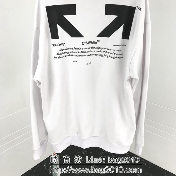 OFF Whitefor all系列 03支線 純棉帽衫 情侶款 ydi1267